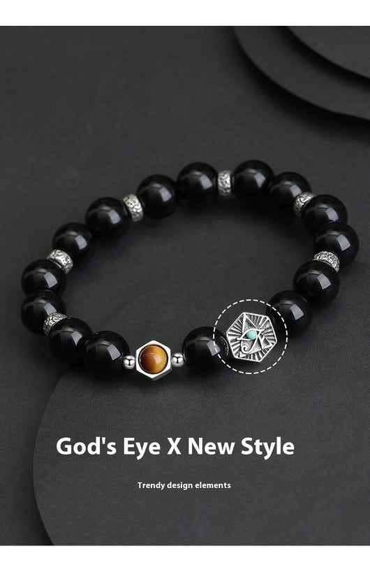 Pulsera Ojo de Tigre Retro para Hombre en Plata de Ley 925 - Image 8
