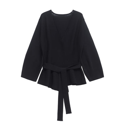 Blusa Tejida Larga con Cinturón para Mujer - Elegancia Moderna - Image 5