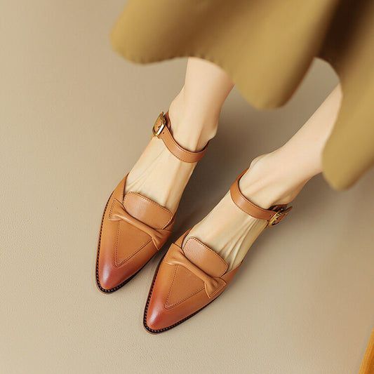 Sandalias Elegantes con Moño y Punta Afilada - Image 2