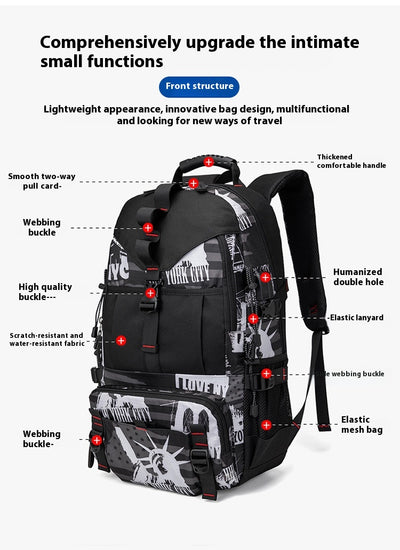 Mochila de Senderismo Impermeable Oxford - Resistente y Versátil - Image 20