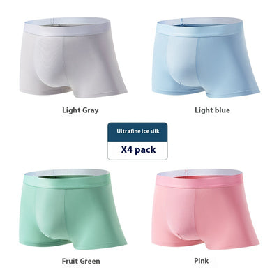 Ropa Interior de Seda de Hielo para Hombre Talla Grande Verano Sin Marcas - Image 12