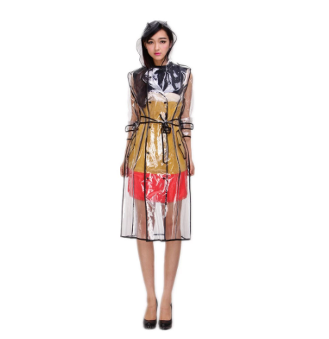 Poncho Impermeable Transparente Estilo Coreano - Abrigo Ligero Unisex para Adultos