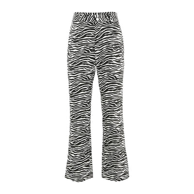 Pantalones rectos con patrón blanco y negro - Image 6