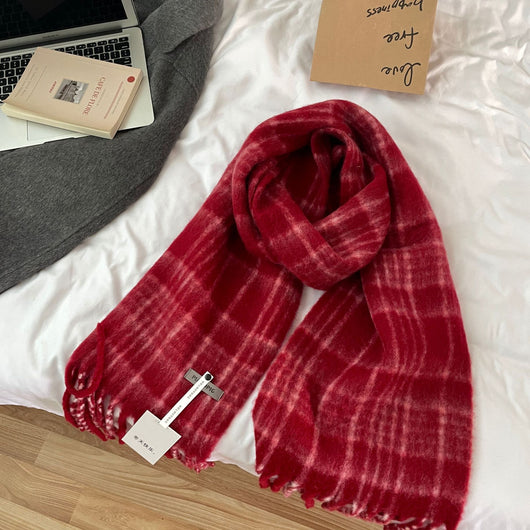 Bufanda de Cuadros Vintage para Otoño Invierno - Estilo Clásico para Mujer - Image 6