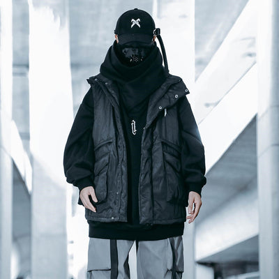Chamarra Hoodie de Algodón con Mangas Desmontables para Hombre - Image 2