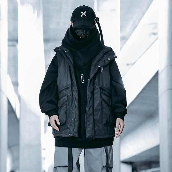 Chamarra Hoodie de Algodón con Mangas Desmontables para Hombre
