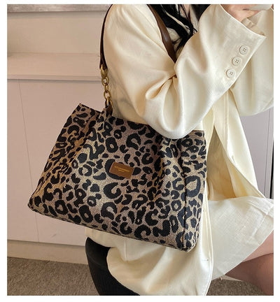 Bolsa de Hombro Estampado Leopardo Multiuso - Gran Capacidad y Estilo - Image 21