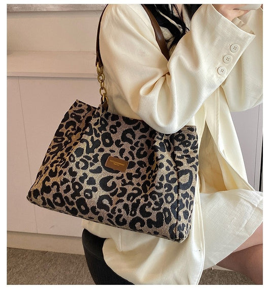 Bolsa de Hombro Estampado Leopardo Multiuso - Gran Capacidad y Estilo - Image 21