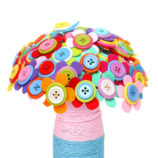 Ramo de Botones Creativo DIY para Niños - Image 3