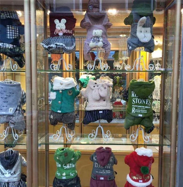 Perchero Exhibidor de Ropa para Mascotas - Estructura Metálica