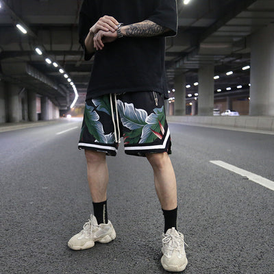 Shorts de Playa con Estampado Floral