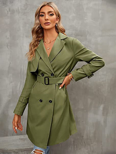 Abrigo Elegante Doble Fila Ajustado para Mujer - Image 5