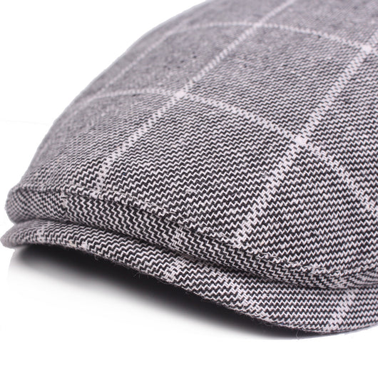 Gorra de Cuadros Estilo College en Algodón para Hombre - Image 11