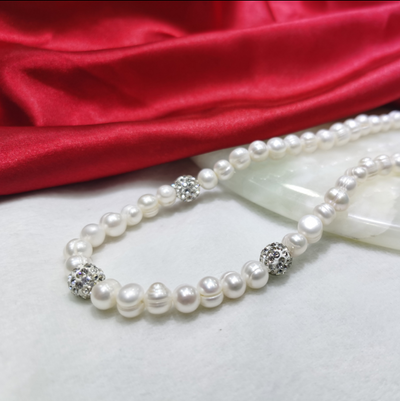 Conjunto de Collar y Pulsera de Perlas 8-9mm - Image 4