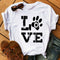 Playera con Estampado de Patita de Perro - Amor Canino
