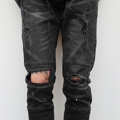 Pantalones Elásticos Rotos con Cintura Ajustable - Image 7