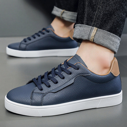 Tenis Blancos Casuales para Hombre Corte Bajo Primavera - Image 2