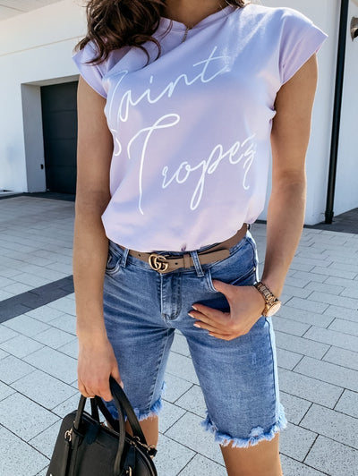 Pantalones Vaqueros Rotos con Flecos - Jeans Corte Cinco Puntos Estilo Verano - Image 7