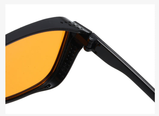 Men's double beam business sunglasses with powder pink frame and gradual tea-colored gradient lenses. - Image 21