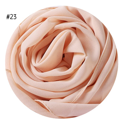 Pañuelo de Gasa Perlada en Colores Sólidos - Cobertura Elegante Monocromática - Image 26