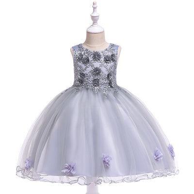 Vestido de Fiesta Infantil con Falda Tutú de Flores - Hecho a Mano - Image 6