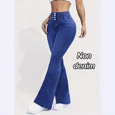 Leggings Acampanados con Estampa Digital y Efecto Denim - Image 2