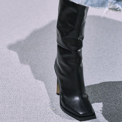 Botas Mitad de Caña con Tacón Cuadrado Grueso - Image 4