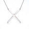 Fabulous Rose Dorado Plated Stainless Steel Initial Letter Pendant Necklace Plateado X