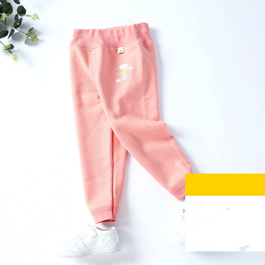 Leggings Infantiles de Color Liso con Forro de Terciopelo - Image 16