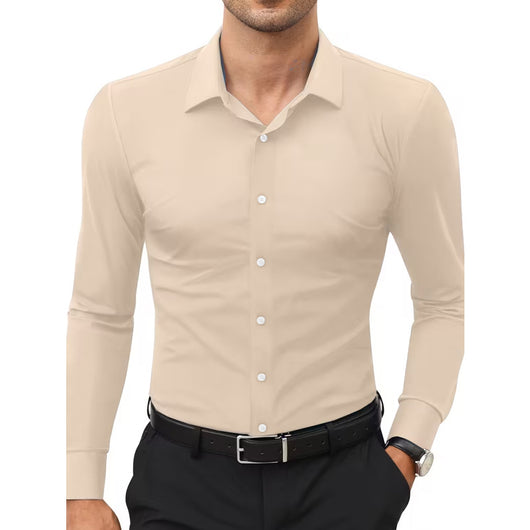 Camisa Ejecutiva Blanca Elástica para Hombre Talla Grande - Image 24