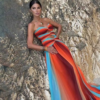 Traje de Baño Enterizo Reductor con Contraste de Colores - Image 8
