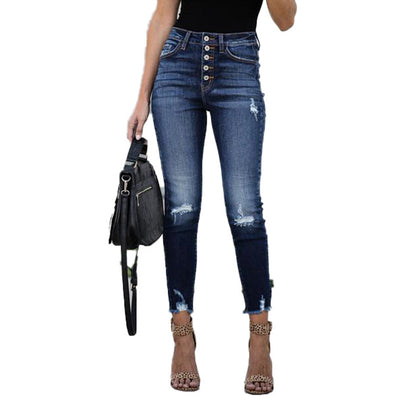 Pantalones Slim Rotos con Cintura Elástica - Image 7