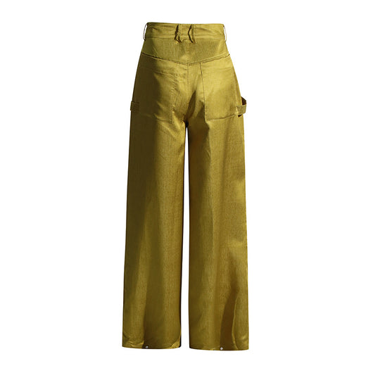 Pantalones Casuales de Cintura Alta Holgados con Diseño Exclusivo - Image 4