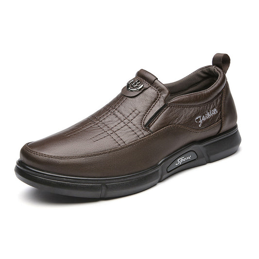 Zapatos de Cuero para Hombre con Suela Blanda - Comodidad para Adultos Mayores - Image 2