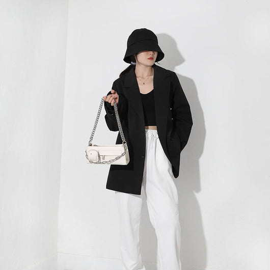 Bolso Bandolera Cuadrado con Cadena - Estilo Minimalista Axila