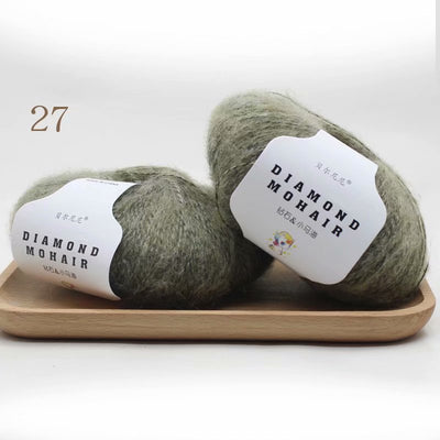 Bufanda Chal de Mohair Tejida a Mano Sudafricana Premium con Ovillo de Lana DIY - Image 9