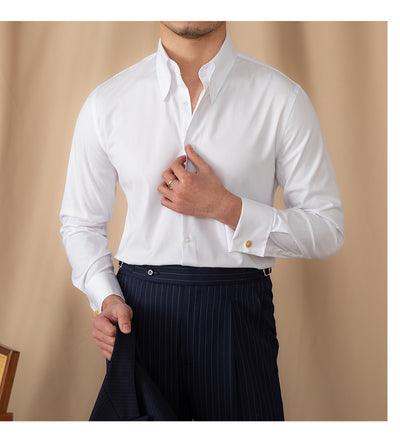 Camisa Ejecutiva de Puño Francés y Cuello Italiano - Image 7