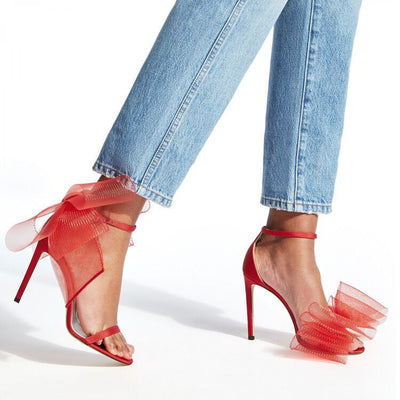 Zapatos de Tacón Alto Asimétricos con Flor para Bodas y Eventos - Image 7