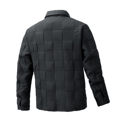 Chaqueta Acolchada de Algodón para Hombre - Estilo Business Casual con Cuello Polo - Image 2