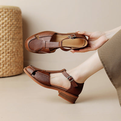Sandalias Retro Mujer con Diseño Hueco - Comodidad Vintage - Image 8