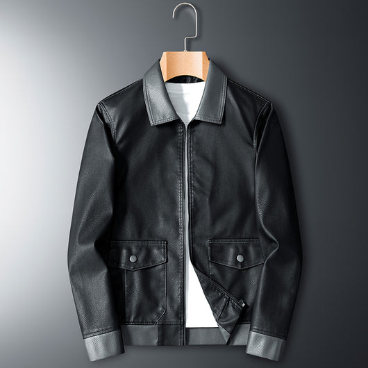 Chaqueta Otoñal Holgada para Hombre Talla Grande Estilo Papá - Image 9