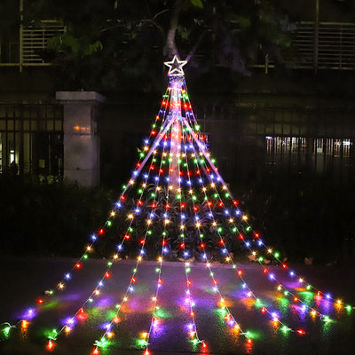 Luz Cascada LED Estrella de Cinco Puntas para Decorar Jardines y Patios - Image 8