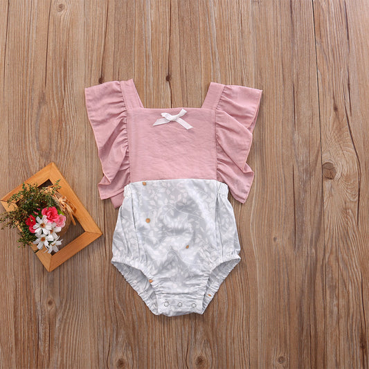 Mono Floral para Bebé Niña con Volantes y Detalle Cruzado en la Espalda - Image 2