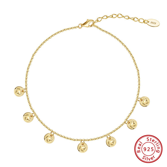 Pulsera Tobillera de Plata S925 Redonda para Mujer - Diseño Versátil