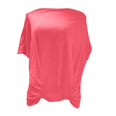 Playera Suelta de Manga Corta con Hombros Asimétricos para Mujer - Image 13