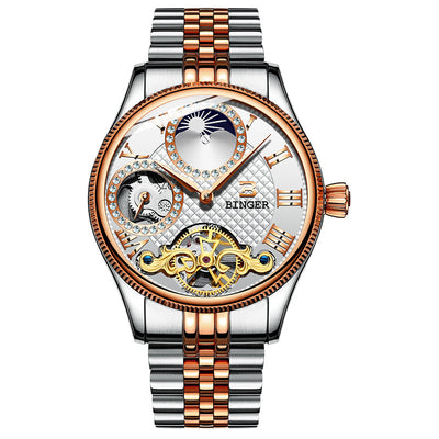 Reloj Automático Esqueleto de Acero Inoxidable Resistente al Agua - Image 12