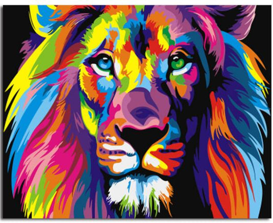 Cuadro Decorativo León Colorido