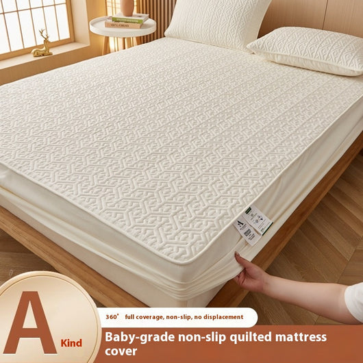 Sábana Ajustable Acolchada Antibacteriana de Fibra Gruesa