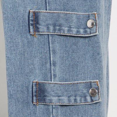 Jeans Talle Alto Cintura Elevada con Bolsillos Grandes Corte Recto - Image 13