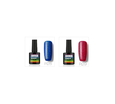 Esmalte de Gel Fotocurable ROSALIND sin Químicos - Sistema Arcoíris con Brillos - Image 38